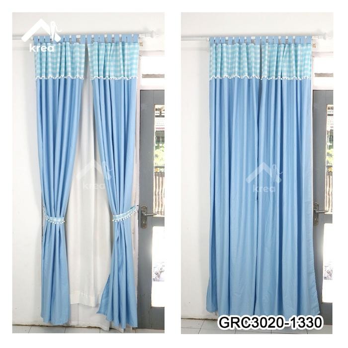 Pilihan- Gorden Jendela Gordyn Pintu Tirai Pendek Panjang Tanpa Ring