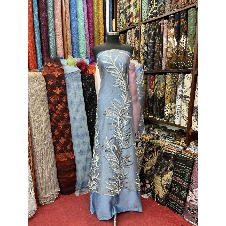 

TULLE AKAR BORDIR TWOTONE /2METER+ FURING KODE 693