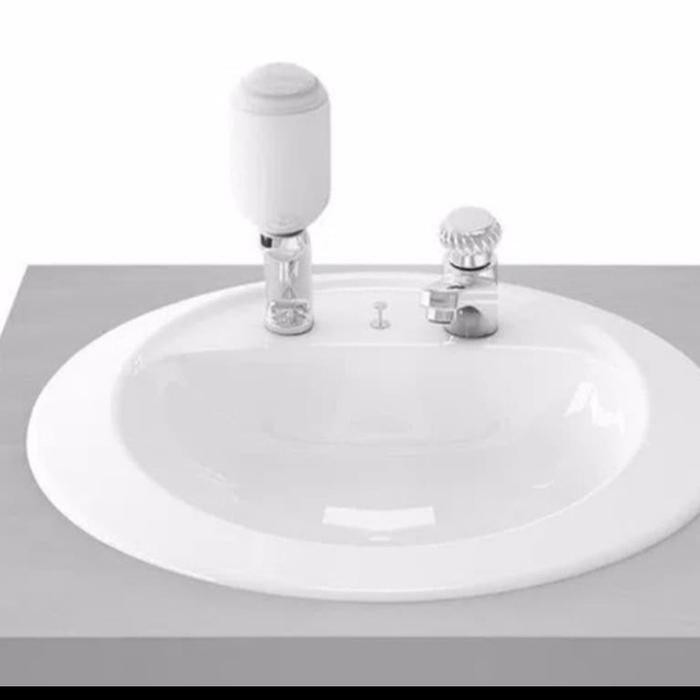 wastafel meja Toto bekas L521 complit set.