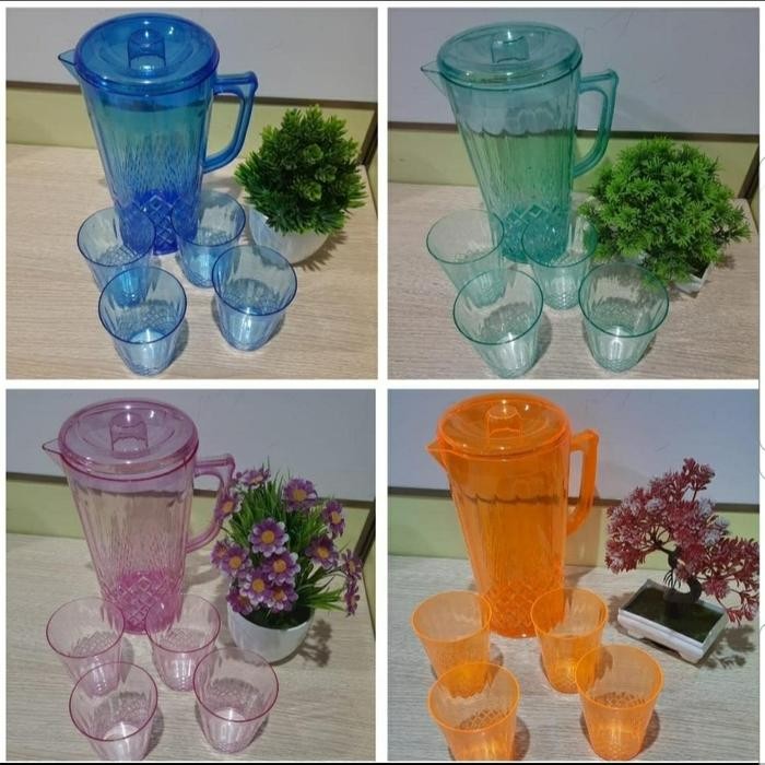 SET TEKO + GELAS KRISTAL