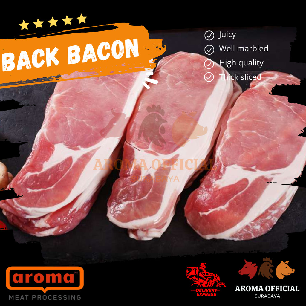 AROMA Pork Back Bacon Frozen