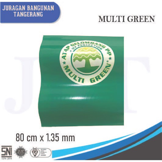 DISKON FIBER ATAP PVC GELOMBANG - MULTI GREEN H