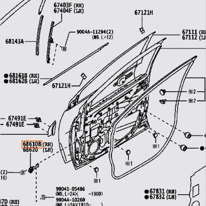 

68610-BZ160 STOPPER CHECK ASSY FRONT DOOR PINTU DEPAN ALL NEW RUSH