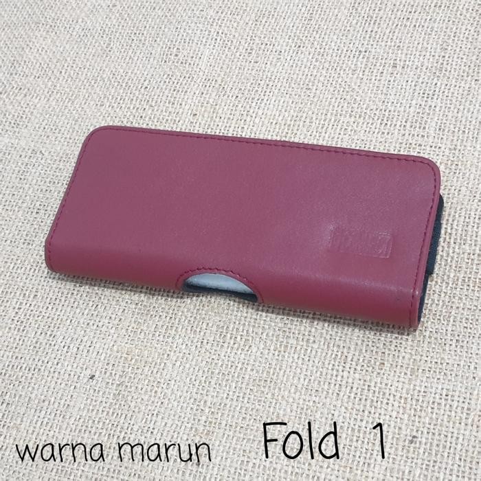 Sarung dompet hp samsung galaxy fold dan galaxy z fold 2 kulit asli - marun Fold 1
