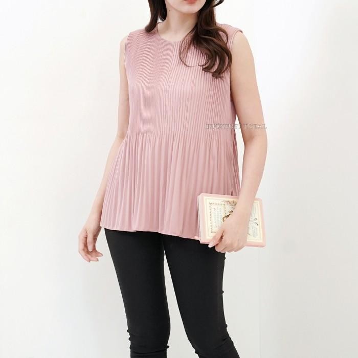 Atasan Plisket Lidi Cabang Tanpa Lengan / Baju Plisket / Tanktop Plisket / Pleated Top