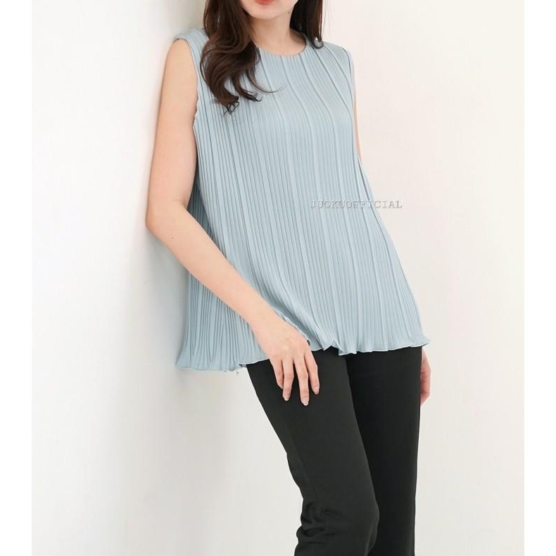 Atasan Plisket BB Wavy Tanpa Lengan / Baju Plisket / Tanktop Plisket / Pleated Top