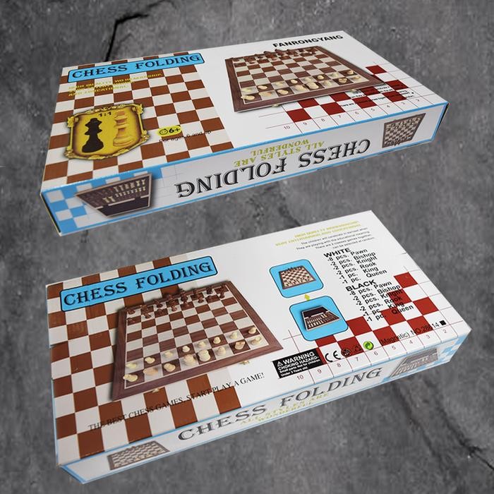 Papan Catur Premium Kayu Wooden Folding Chess Set