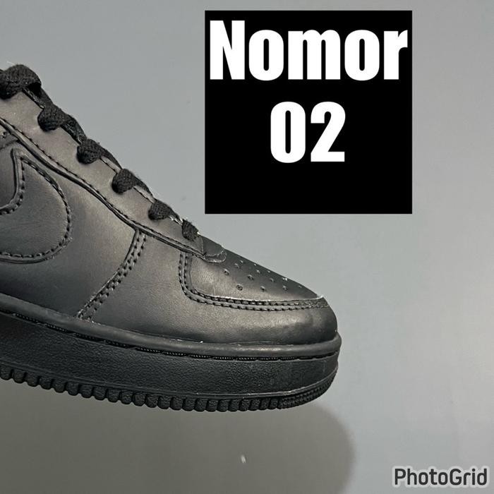 Sepatu Pria dan Wanita Full Black Etalase 02 Sepatu Sekolah Full Black Hitam Sneakers