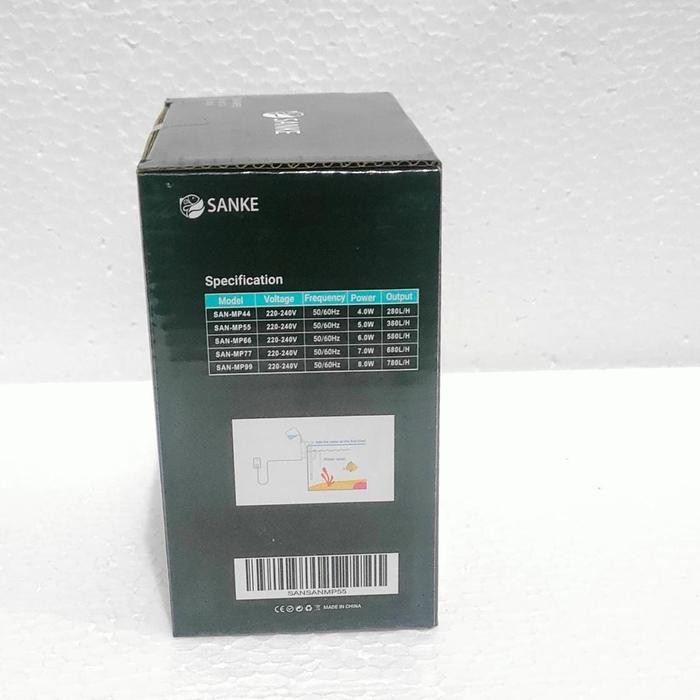 FILTER GANTUNG AQUARIUM 40-60CM SANKE SAN-MP66 SLIM HANGING FILTER 6W