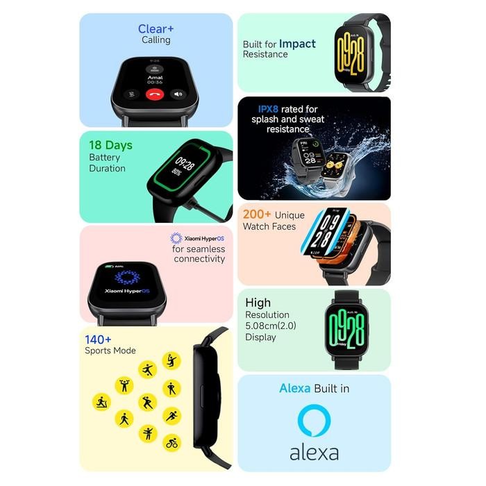 Xiaomi Mi Redmi Watch 5 Active / 3 Active Smartwatch - Garansi Resmi