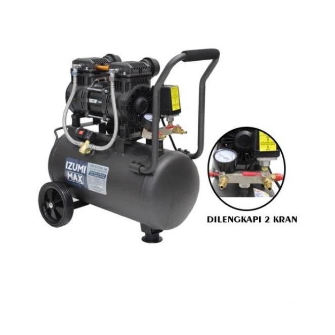 IZUMI MAX OM SS1390 24L KOMPRESOR SILENT OILLESS 1.75HP SUPER SPEED