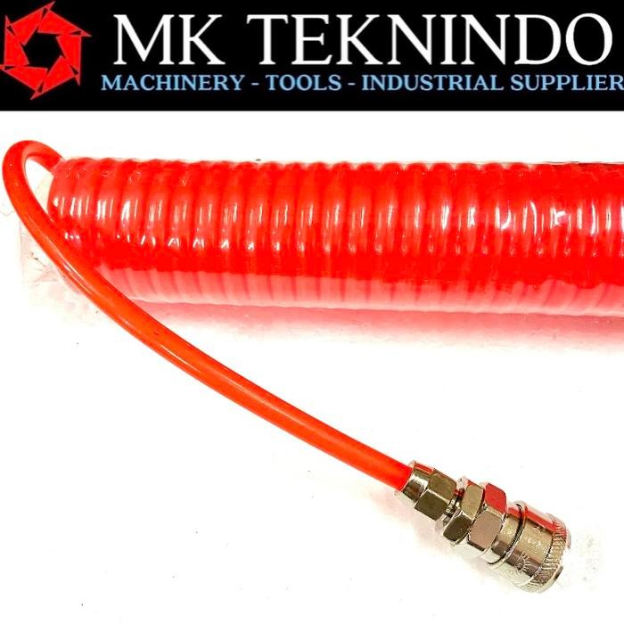 SELANG ANGIN 9 METER SPIRAL RECOIL HOSE KOMPRESOR UNTUK CAT DAN ANGIN