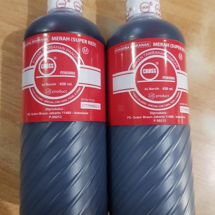 

Cross Siper Red 580gr botol / pewarna icing color
