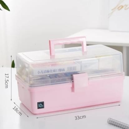 KOTAK OBAT P3K SUSUN 3 TINGKAT STORAGE BOX ALAT KESEHATAN APOTEK