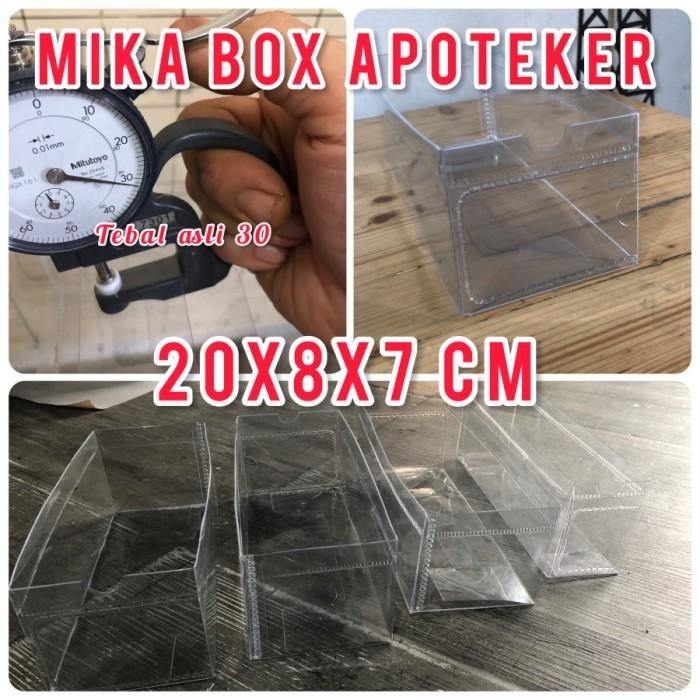KOTAK OBAT MIKA [ PAKET 50 PCS ] TEMPAT OBAT APOTIK PANJANG 20X8X7 CM