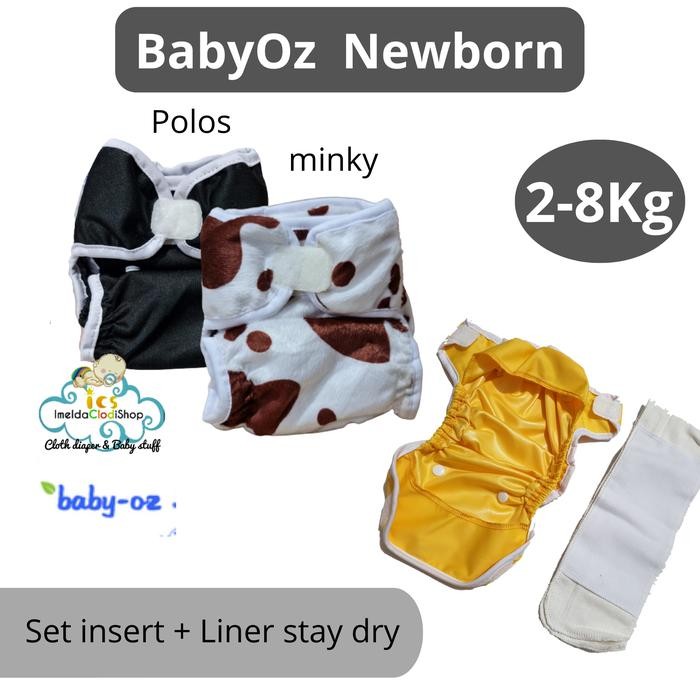 Clodi Cover Baby oz Sheizy newborn dapat 1 insert diaper newborn cuci ulang Bayi Katun Popok