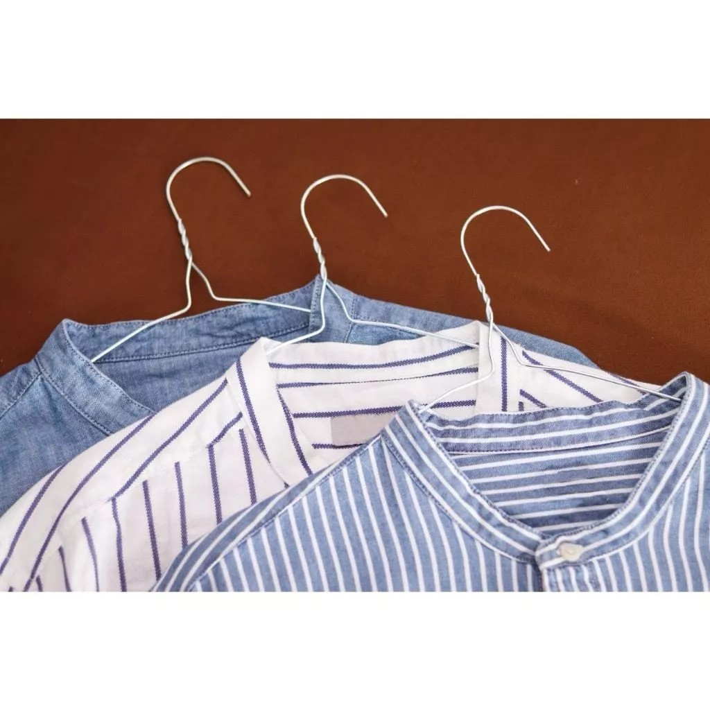 BELI BANYAK LEBIH MURAH Gantungan Baju Stainless Isi 10Pcs Hanger Baju Kawat Stainless Steel Serbagu