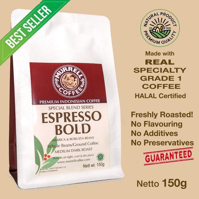 

ESPRESSO BOLD kopi premium specialty house blend biji bubuk MURRELL COFFEE