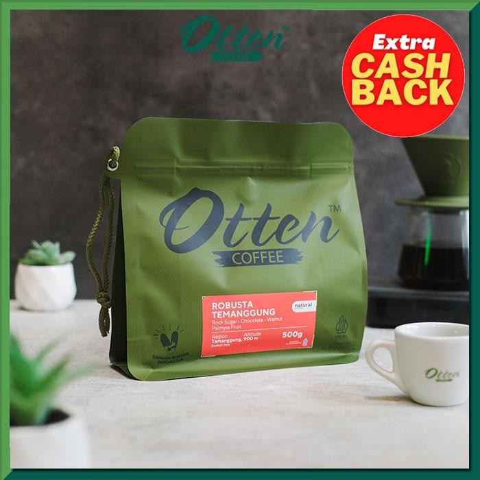 

Kopi Robusta Temanggung 500g - Biji / Bubuk Kopi Otten Coffee Roasted Beans