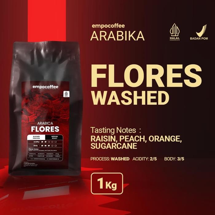 

Kopi Arabika Flores Bajawa Arabica Coffee Roasted Bean Coffe Beans 1Kg