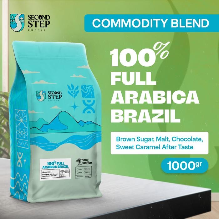 

BIJI KOPI ARABICA BRAZIL 1KG Espresso Coffe Based By Second Step Coffee Roastery