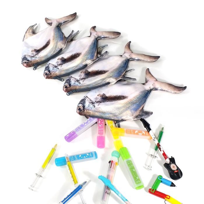 

Tempat Pensil Ikan Bawal Putih Segar Pouch Stationery Alat Tulis Premium Unik Shrelo Kreasi Lokal