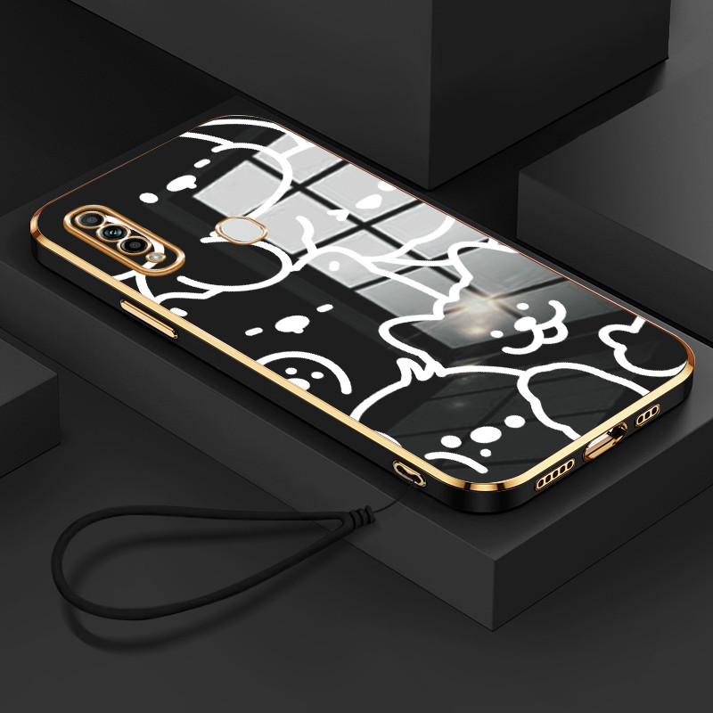 Casing Hp Untuk OPPO A31 A8 Case Casing pola Tali kucing anjing Kesing HP Cesing Silikon Softcase di