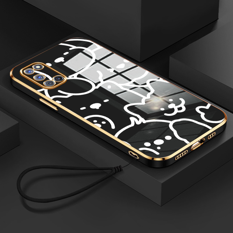 Casing Hp Untuk OPPO A52 A72 A92 Case Casing pola Tali kucing anjing Kesing HP Cesing Silikon Softca
