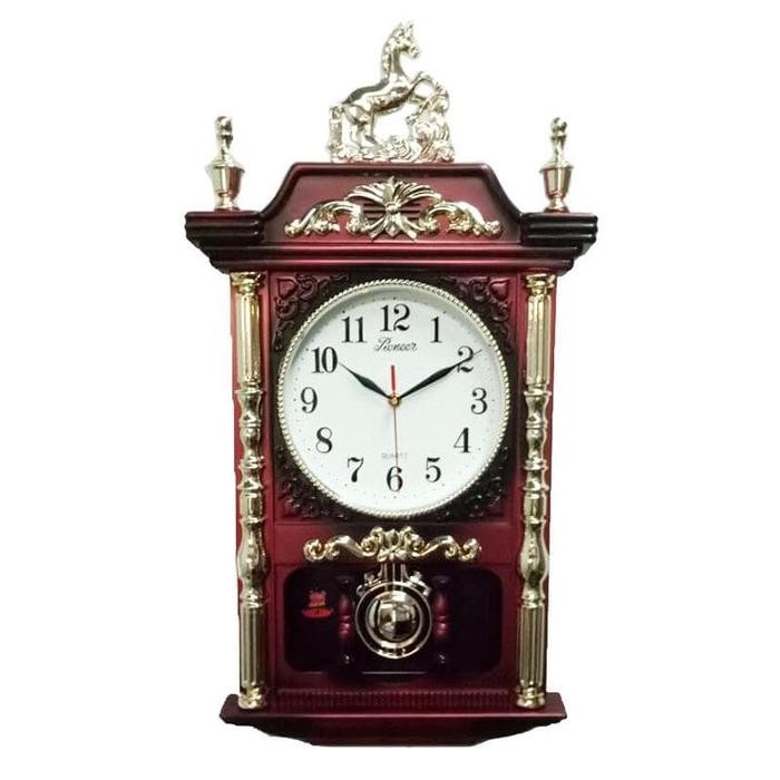 Jam Dinding Melody Pioneer Bunyi Bel Lonceng Setiap Jam Pendulum