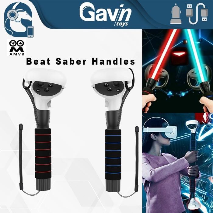 Oculus Quest 1 2 Stick Beat Saber Golf Dual Handle Controller Extender