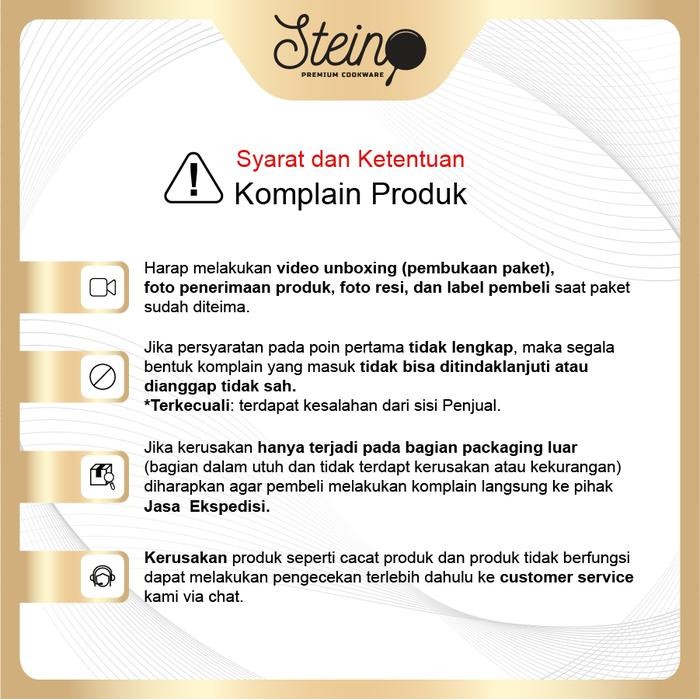 STEIN Cookware Diamond 2 Fry Pan Panci Penggorengan Anti Lengket 24cm + Tutup