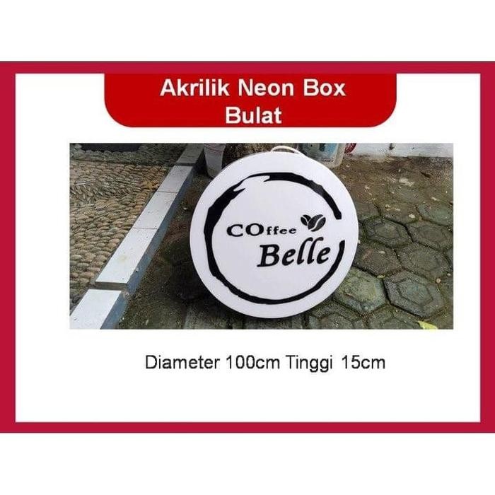 Neon Box Bulat Akrilik Diameter 100Cm