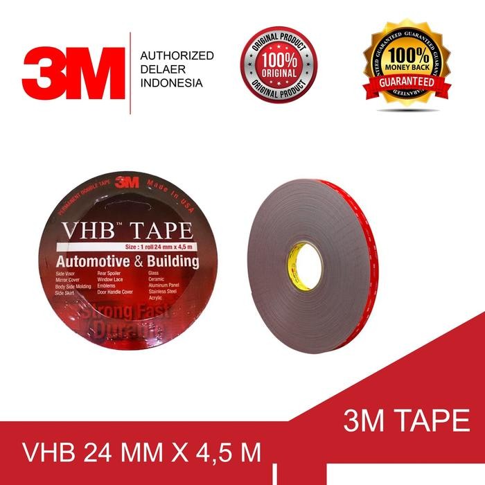 

Stok Baru 3M VHB Double Tape Automotive 4900 size 24mm x 4,5m -Double Tape Mobil