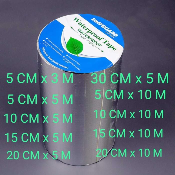 

Stok Baru Lakban Anti Bocor Aluminium Foil Waterproof Adhesive Tape 20CM X 10 M