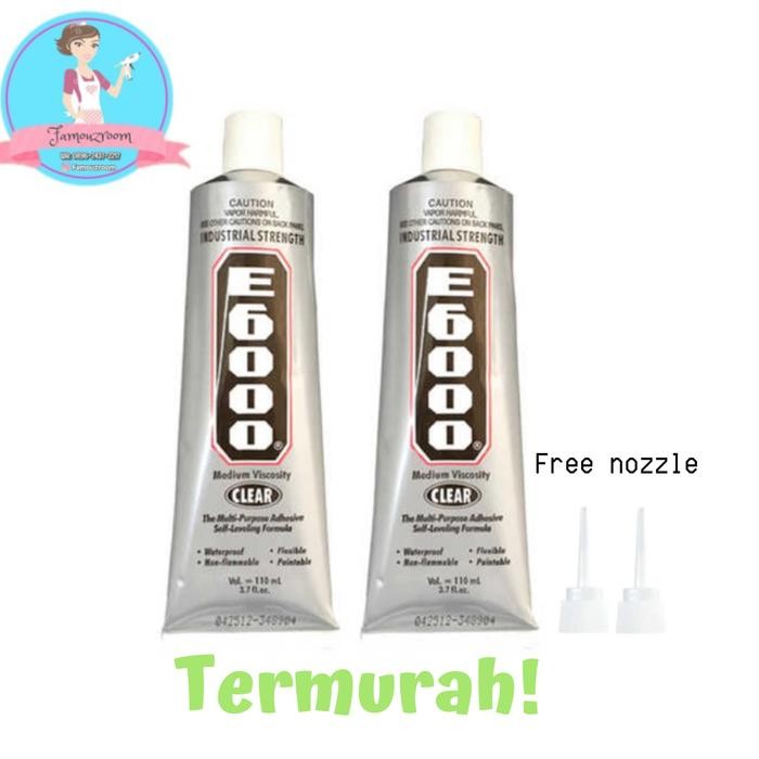 

Stok Baru Lem E6000 110ml / DIY bling case / Lem deco case / Lem E6000 TERMURAH