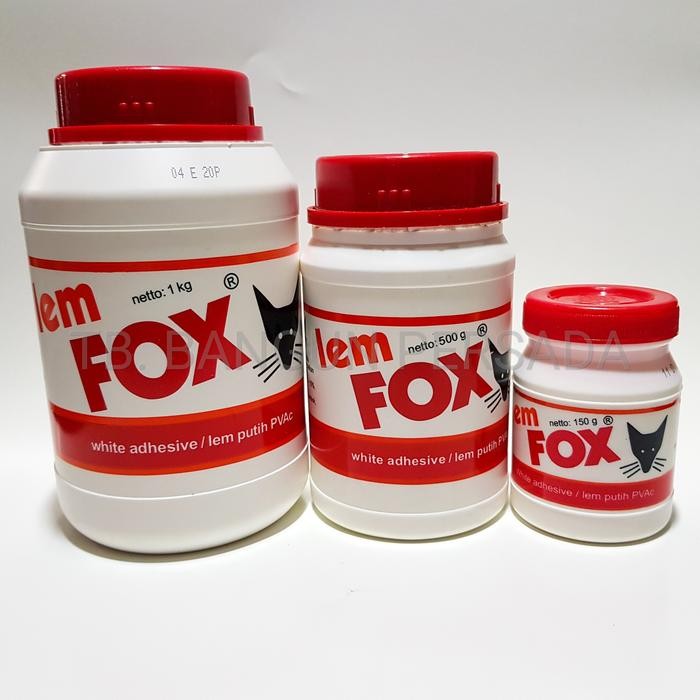 

Stok Baru Lem Putih PVAC FOX Botol / Lem Fox Botol / Lem Kayu / Lem Slime