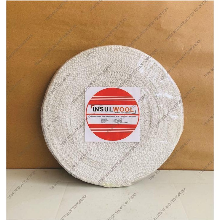 

Stok Baru INSULATION INSULWOOL CERAMIC FIBER TAPE LEBAR 25 MM
