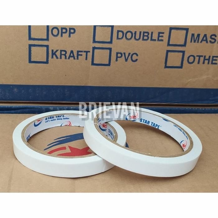 

Stok Baru Double Tape Kertas 12mm x 11m Double Tape 0,5 inch