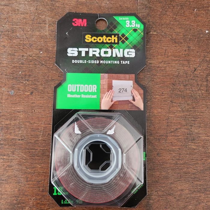 

Stok Baru Double Tape 3m Scotch Outdoor Weather Resistant Strong Series 19mm
