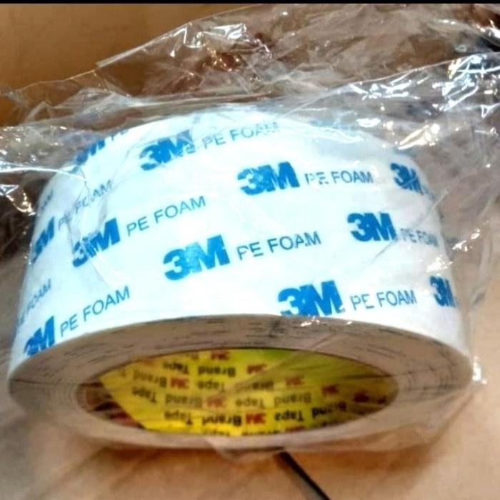 

Stok Baru Double Tape 3m pe Foam putih 48mm x 4 meter