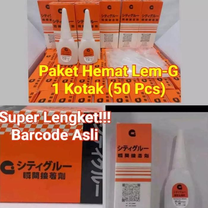 

Stok Baru STOK ADA!!! 1 Kotak 50pcs PAKET HEMAT Per Kotak isi 50 Pcs Lem G Serbaguna Lem Korea Lem G