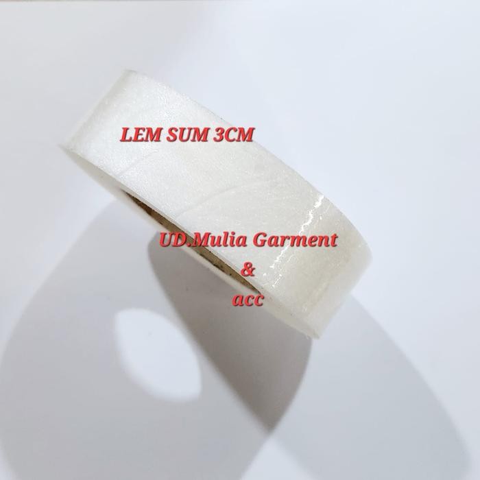 

Stok Baru LEM SUM / VISOFIK LEM KAIN 2 SISI LEBAR 3 CM ISI 50 YARD