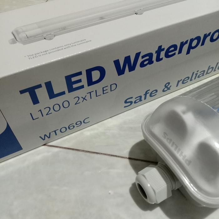 PHILIPS KAP LAMPU WT069C TCW060 TL WATERPROOF 2X36W 120CM LED 2X16W