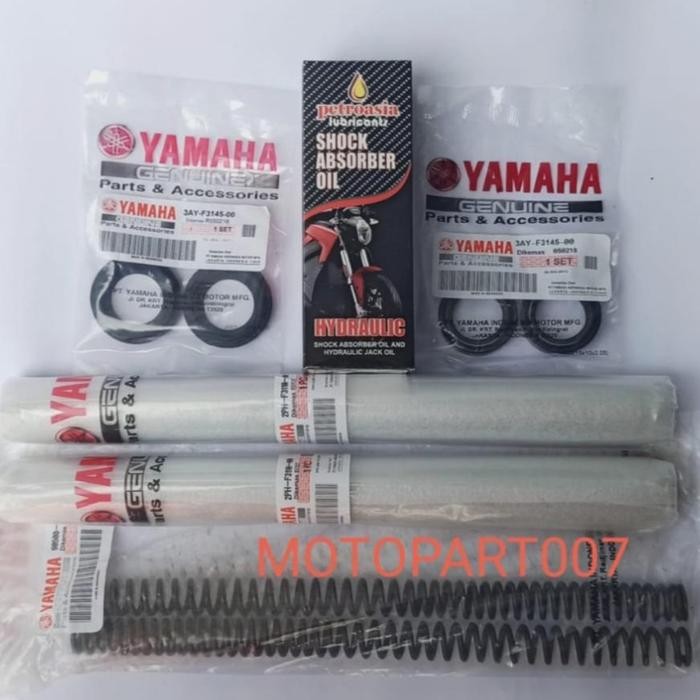 SALE PROMO PAKET AS SHOCK DEPAN SEAL SHOCK OLI SHOCK PER SHOCK YAMAHA MIO M3 MIO Z MIO M3 BLUE CORE