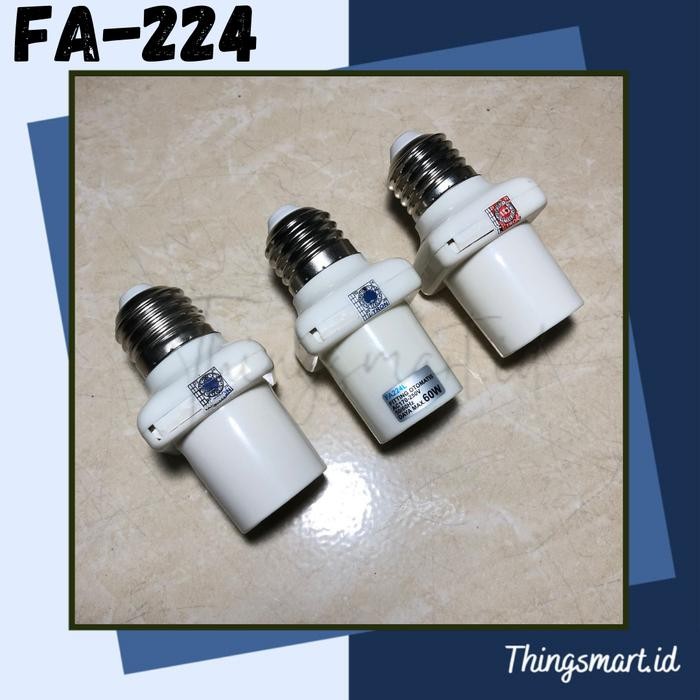 FA-224 FITTING LAMPU OTOMATIS TIMER WAKTU SETTING ON OFF SATUAN PCS