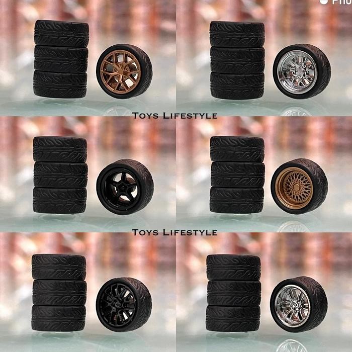 [Bagus] Ban Karet Velg Hotwheels Diecast Dapat Axle As Selongsong (3)