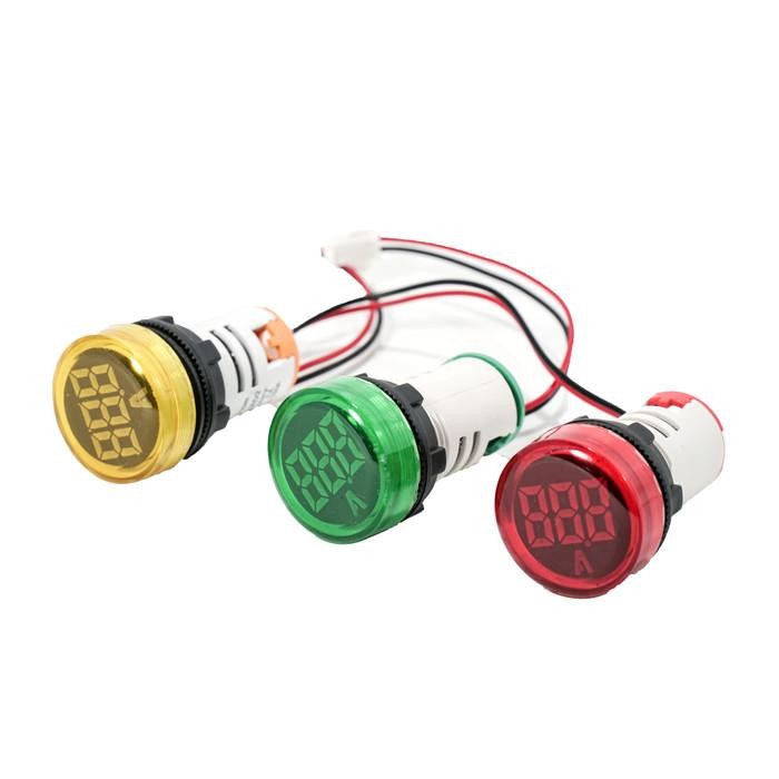 Expert PILOT LAMP LED AMPERE METER ROUND 22MM / INDICATOR LAMPU DIGITAL BULAT