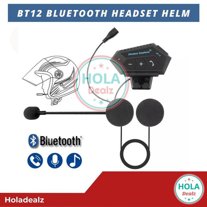 [Expert] BT12 HEADSET BLUETOOTH HELM BT12 WIRELESS ALTERNATIF INTERCOM ORIGINAL