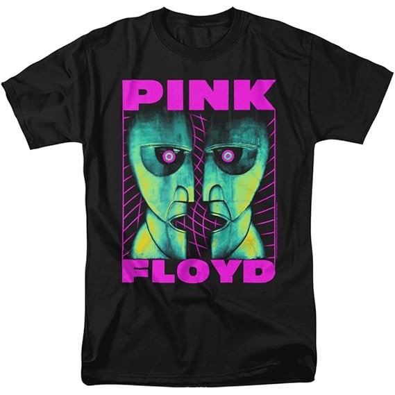 Kaos Unisex Dewasa Pink Floyd Neon Division Bell