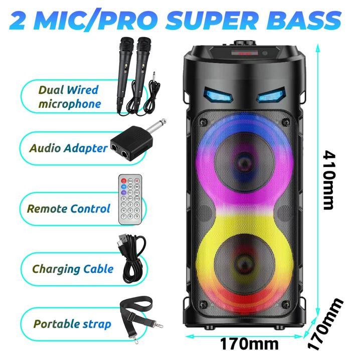 Speaker Bluetooth Karaoke Besar Super Bass Polytron Table 8 In Wireless Salon Aktif 100% Musik Box